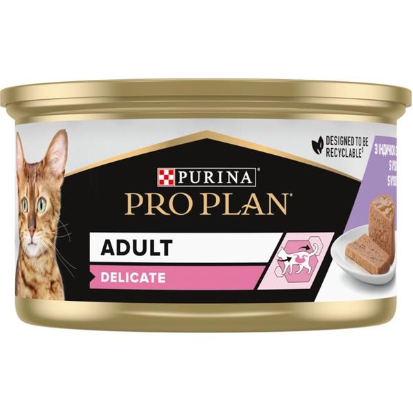 PRO PLAN Cat konzerva Delicate krůta kousky v paštice